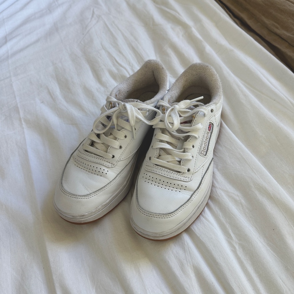White leather Reebok classics